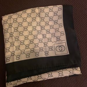 Black and white vintage Gucci scarf